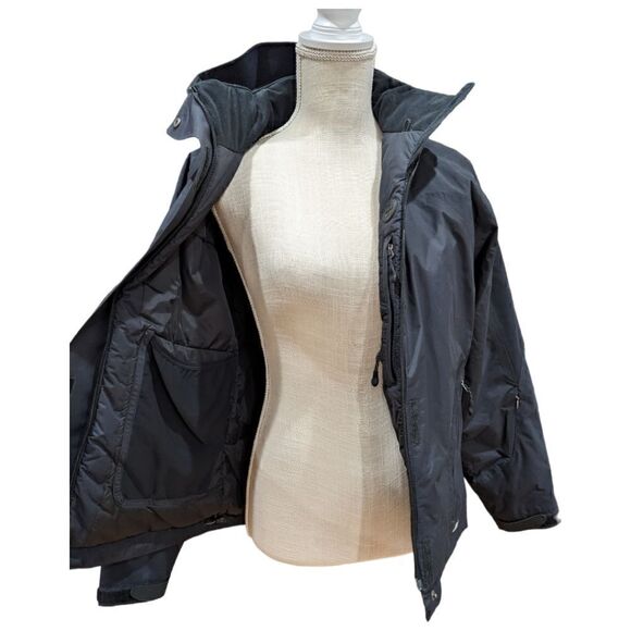 L.L. Bean Women's Black Insulated Primaloft Shell Jacket Zip up Hoody Size S - Picture 10 of 13